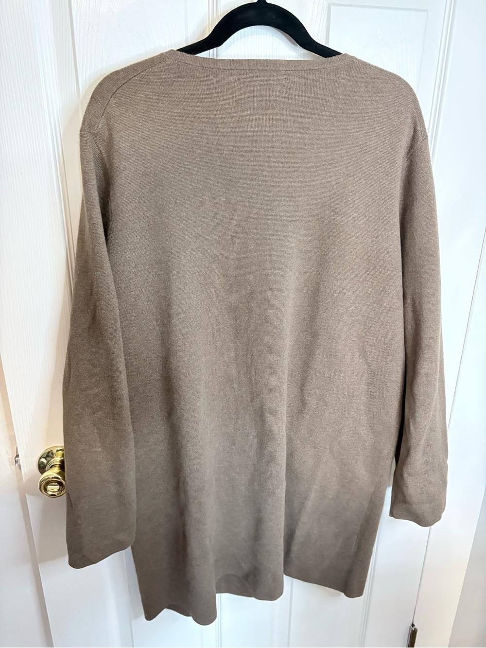 J.Crew | Long Giselle Sweater Blazer Gold Crest Buttons | L Mocha Brown - Picture 8 of 11